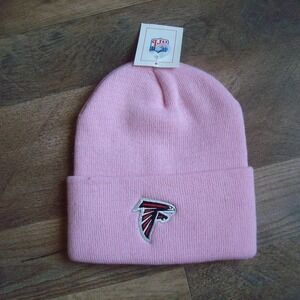 ATLANTA FALCONS PINK WOMENS BEANIE KNIT TOBOGGAN VINTAGE‎ 00S Y2K T1